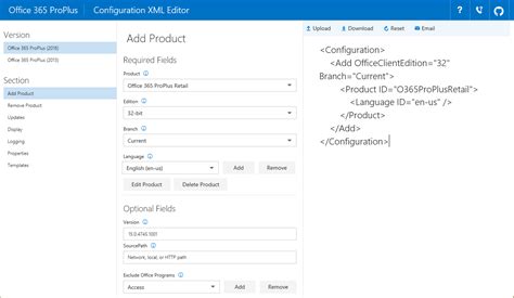 office 365 xml generator